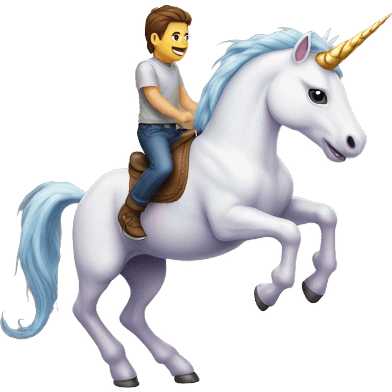 unicorn riding a dinasour emoji