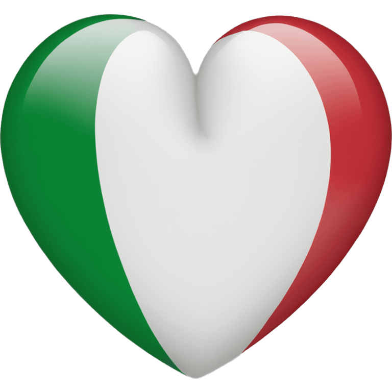 Italy flag in a heart shape emoji