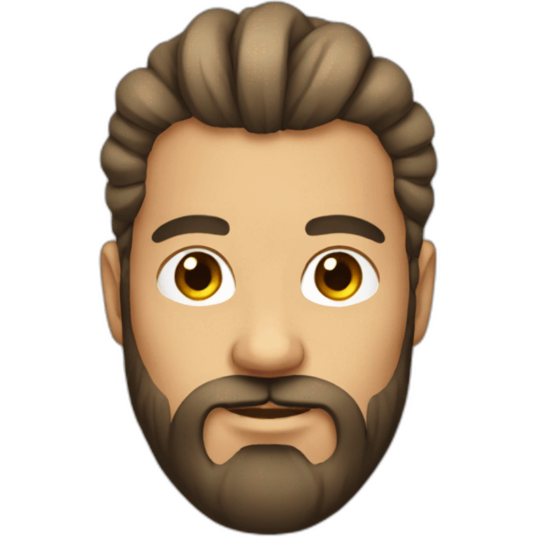 man bun with beard emoji