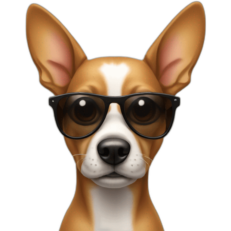 Pincher Dog with sunglasses emoji