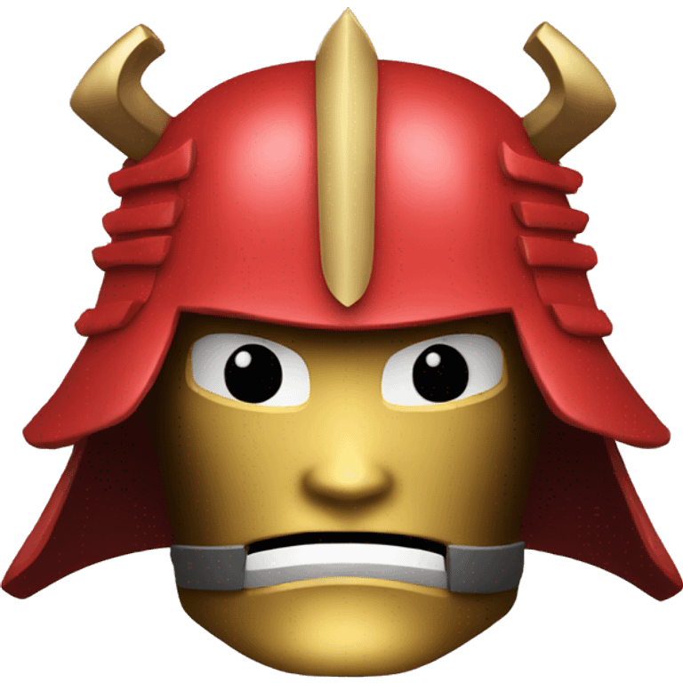 empty red samurai helmet emoji