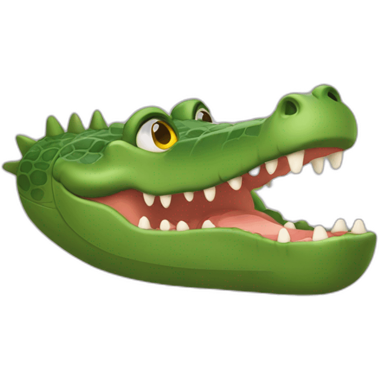 Jul sur un crocodile emoji