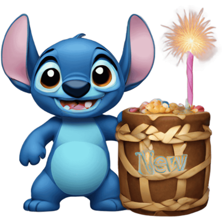 Stitch happy new year emoji