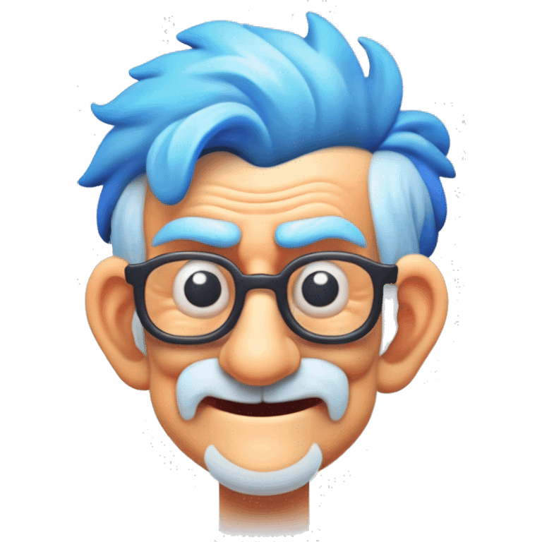 Old man with blue hair emoji