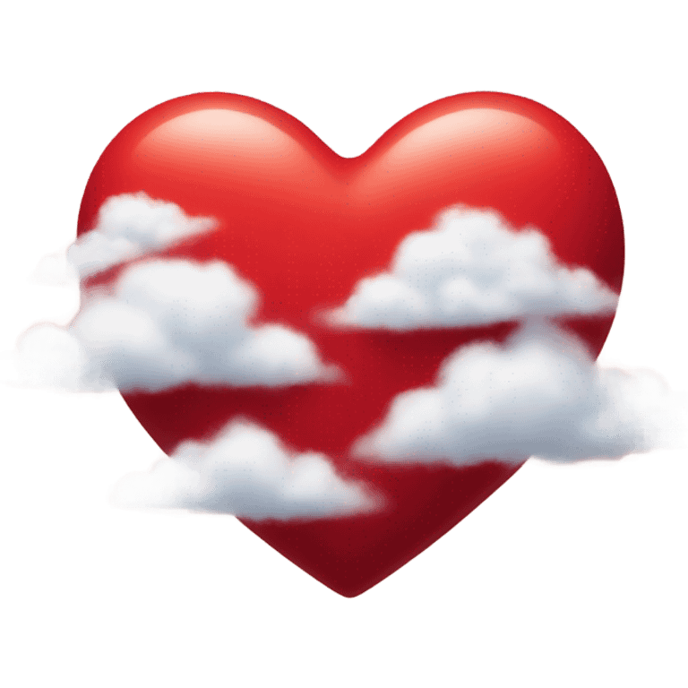 red heart in the clouds emoji