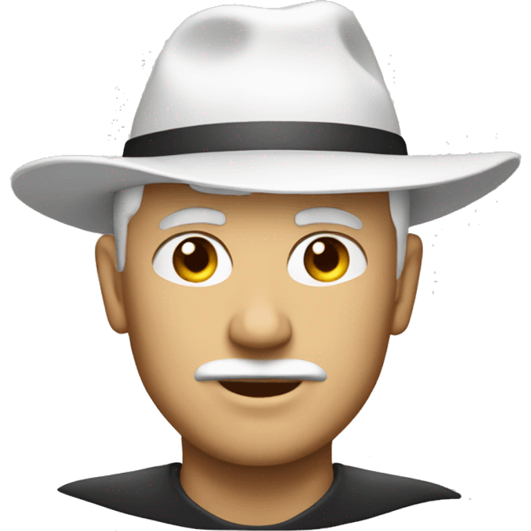 man with pointy white hat emoji