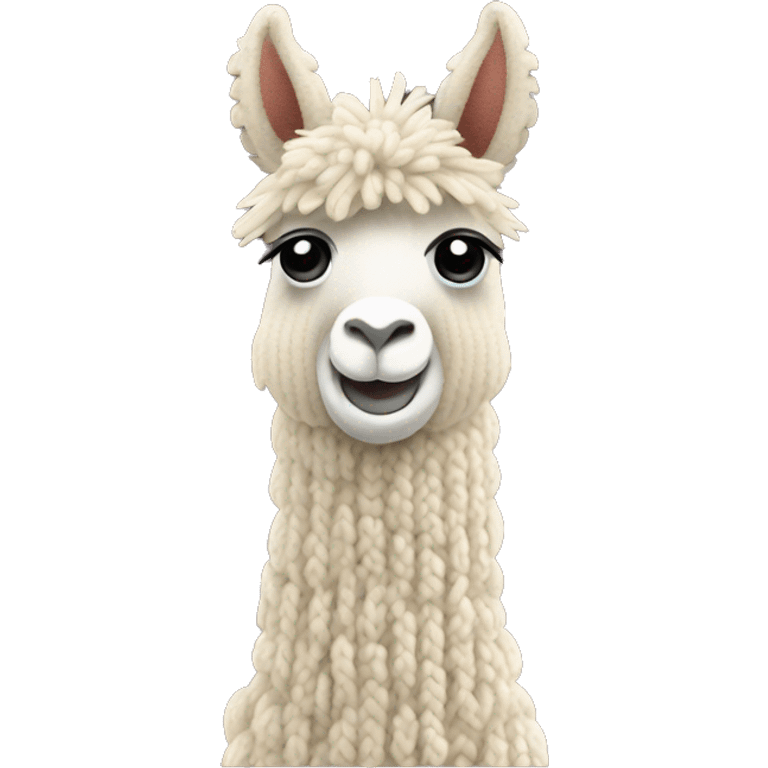 cute knitted llama emoji