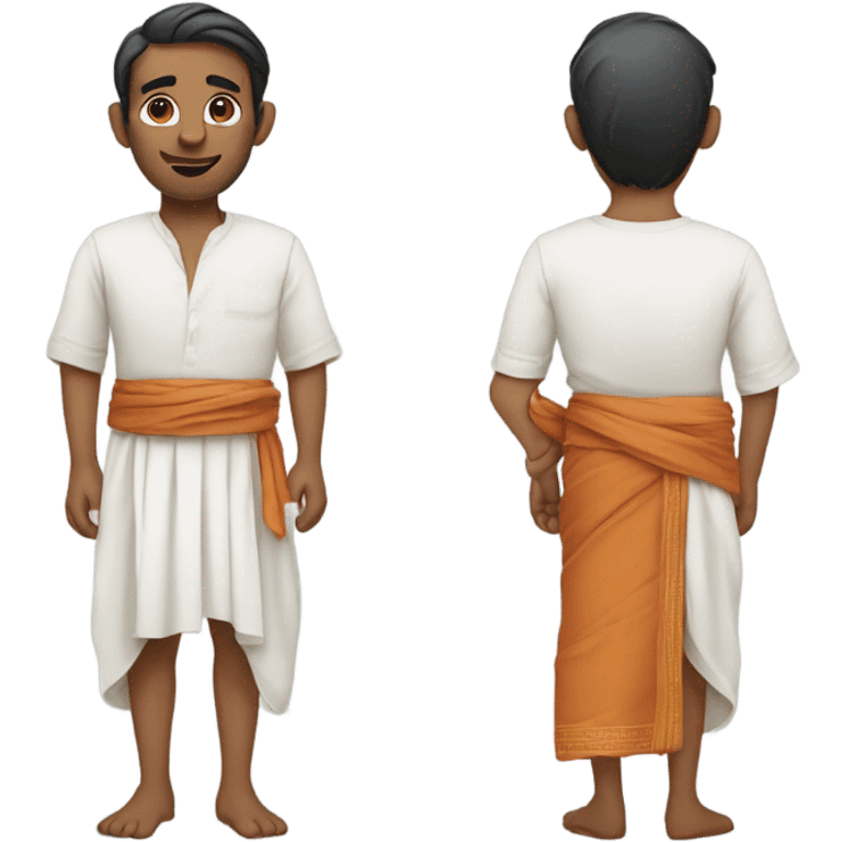 a man wearing dhoti and shir emoji