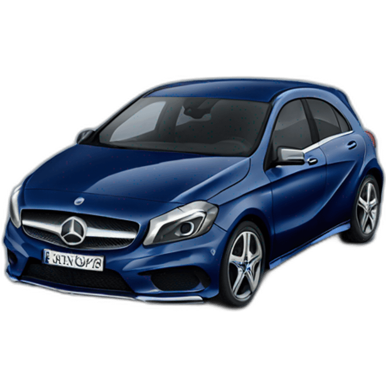 dark blue small car Mercedes A class emoji