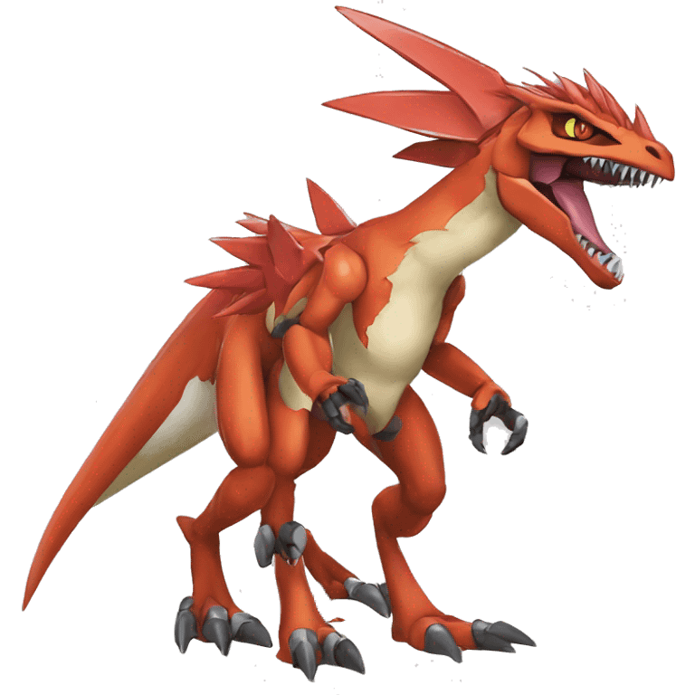  Cool Edgy Digimon-Fakemon-Guilmon-Velociraptor-Dragon-Mecha full body emoji