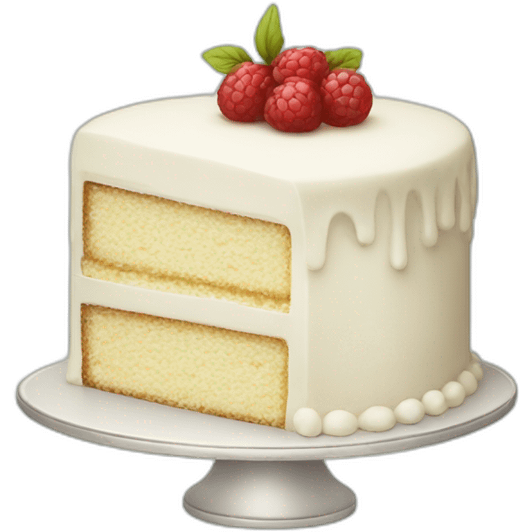 White vintage cake  emoji