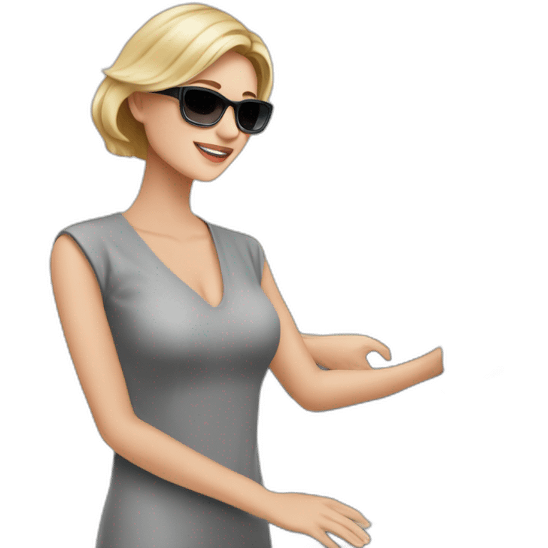 Posh-Radiologist-performing-breast-mammography-to-leni-klum emoji