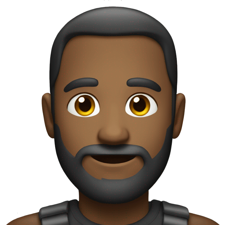 Man looking to front with beard smiling emoji