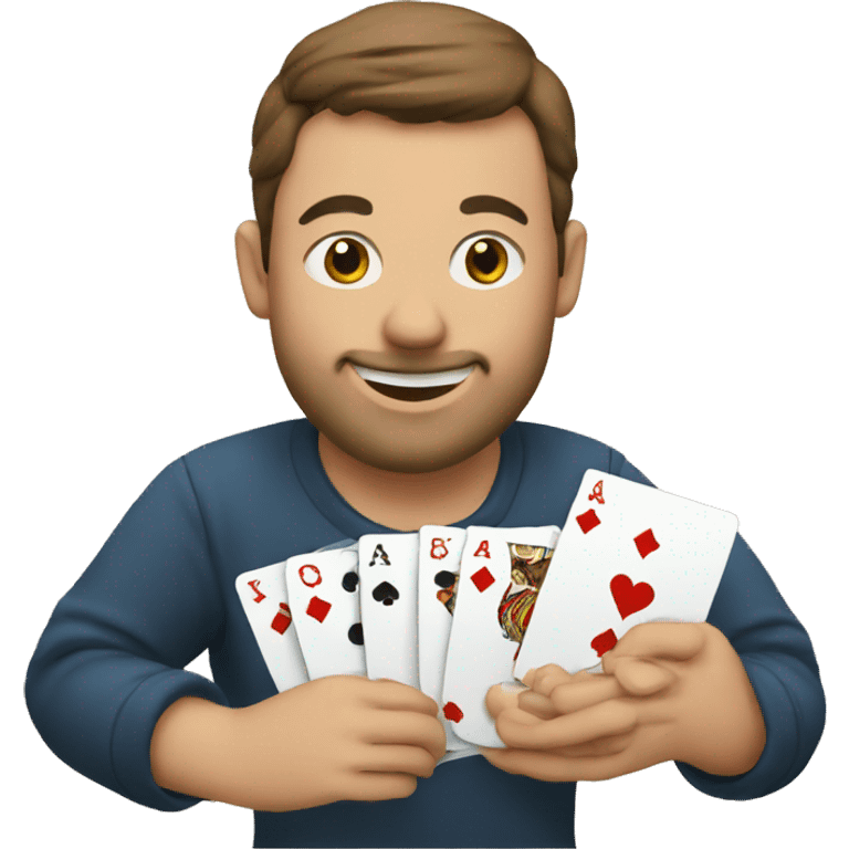 bluff while playing cards emoji