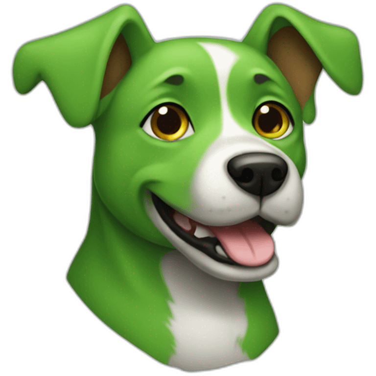 green dog emoji