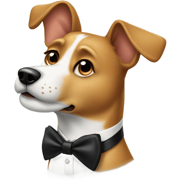 Dog wearing a tux into emoji