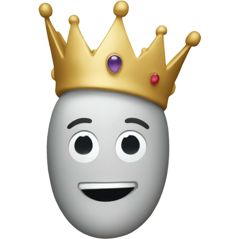 Middle finger smiling emoji with crown emoji