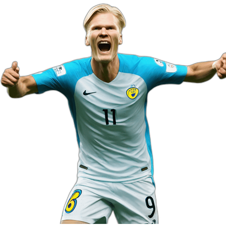 Erling Haaland celebrating emoji