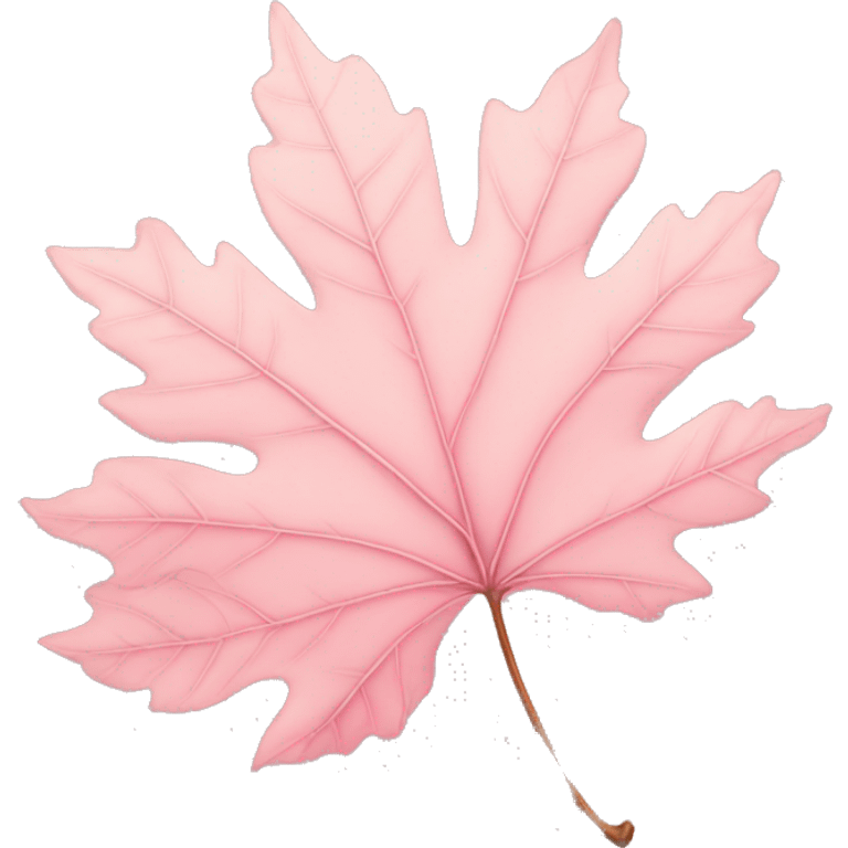 autumn light pink leaf emoji