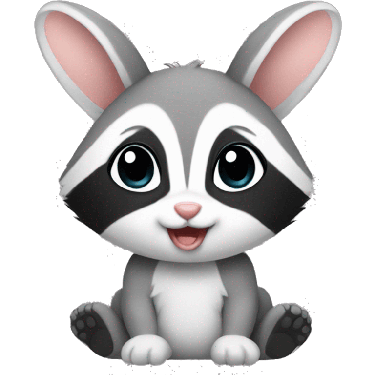 Rabbit raccoon baby emoji