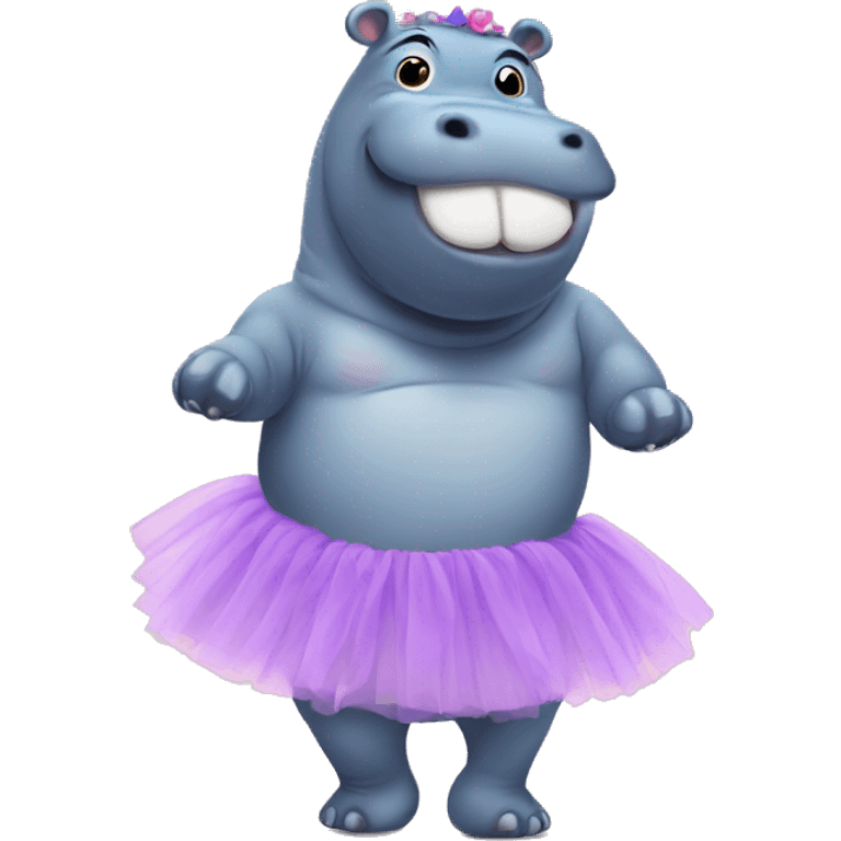 Hippo in a tutu emoji