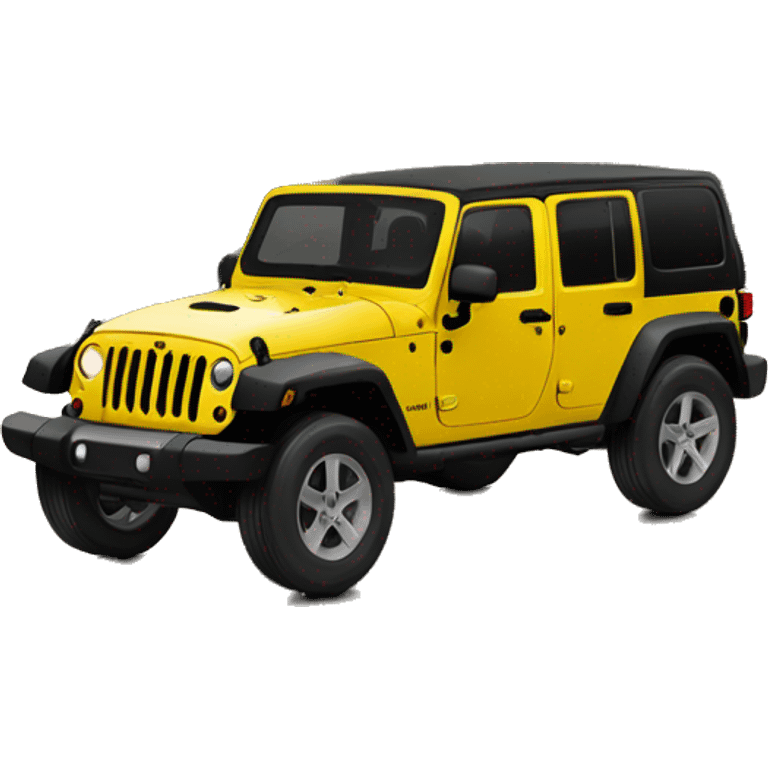 Yellow jeep wrangler  emoji