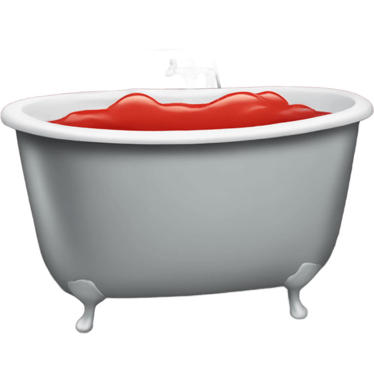 red water in bath tub emoji