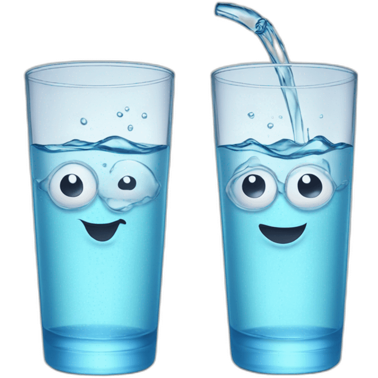 2 glasses of water emoji