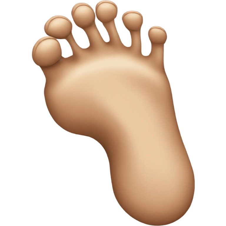 Monkey shaped foot emoji