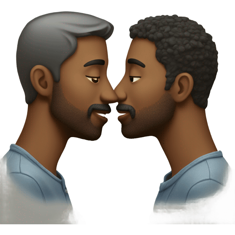 Man kissing man emoji