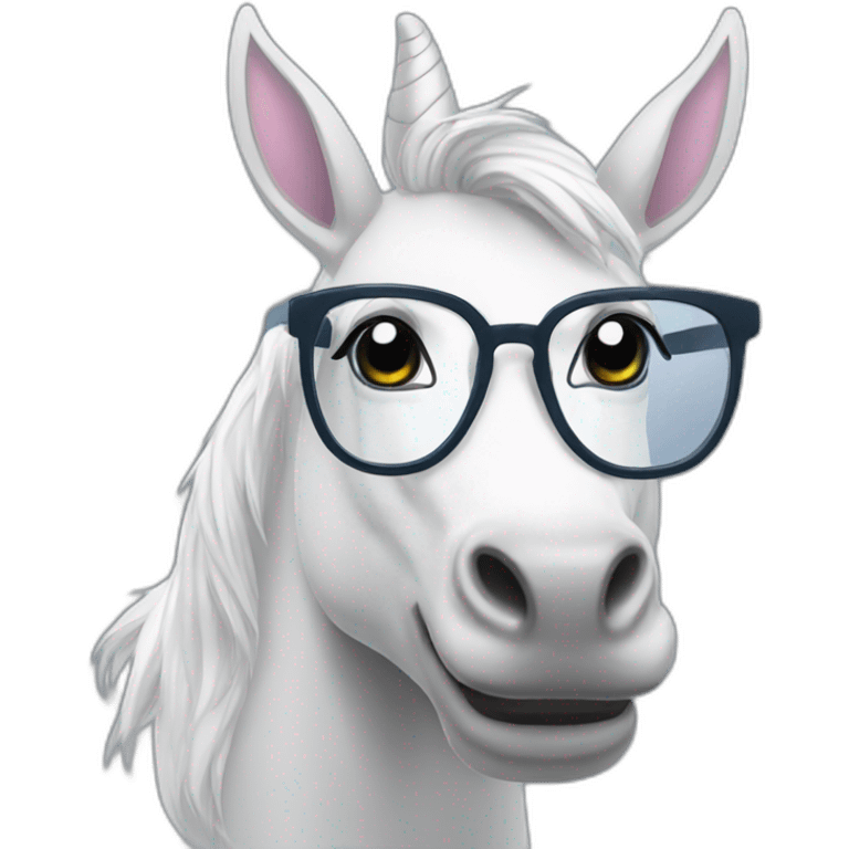 Licorne lunettes emoji