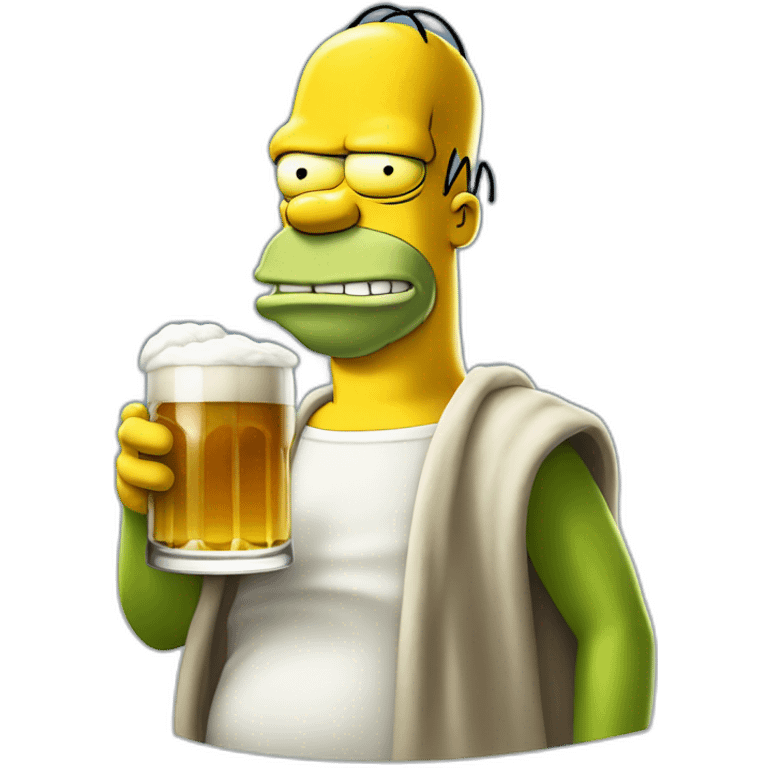 Homer Simpson-and-Yoda-drink-beer emoji