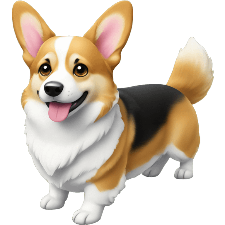 welsh corgi pembroke on grassy field emoji