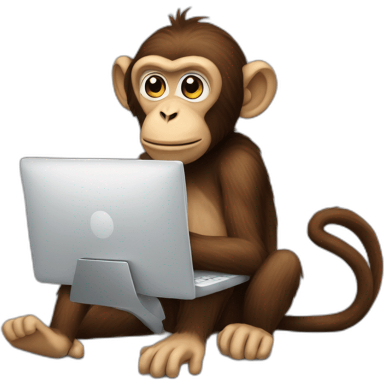 monkey on a computer emoji