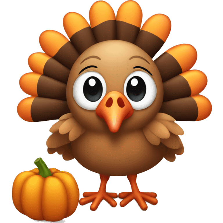 Cute Thanksgiving turkey emoji