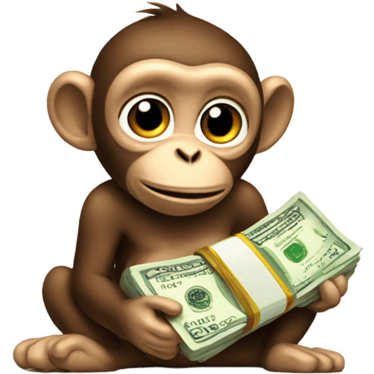 Monkey with money emoji