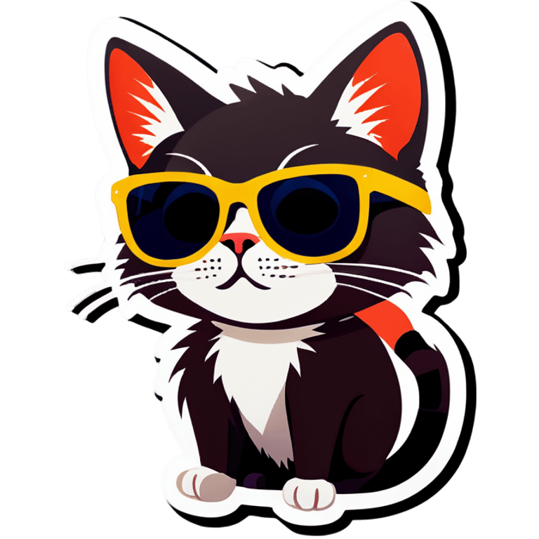 Cat with sunglasses emoji