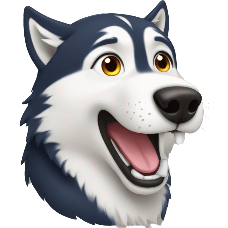 husky howling  emoji