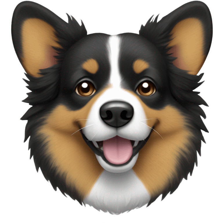 Black stinky corgi who is very smelly emoji