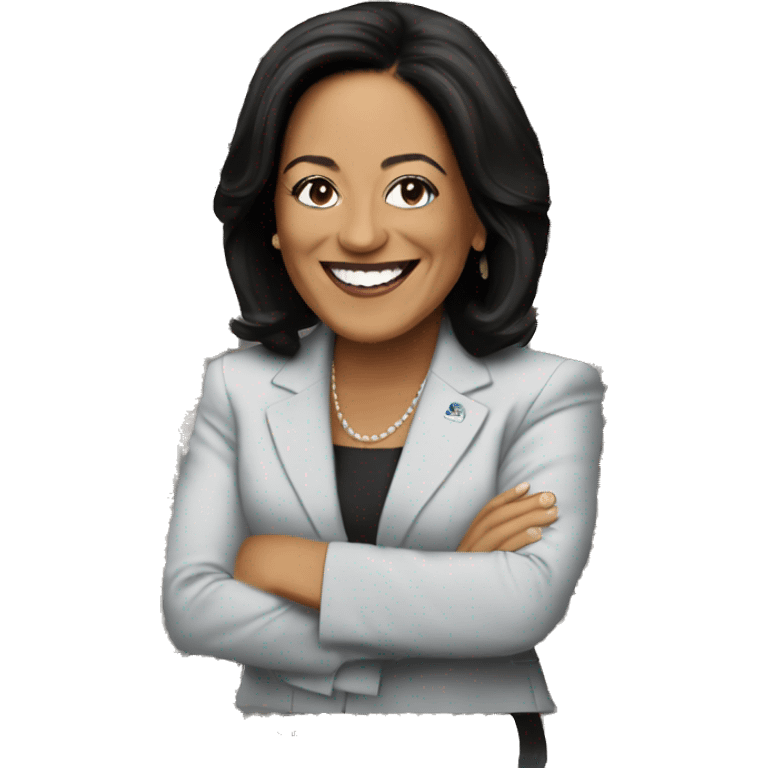 make an emoji of Kamla Harris winning in the USA emoji