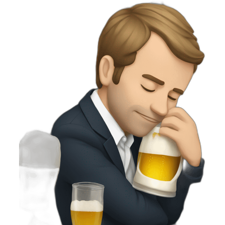 macron-sleeping-beer emoji