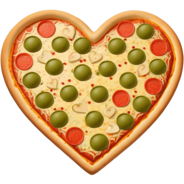 pizza heart olive color  emoji