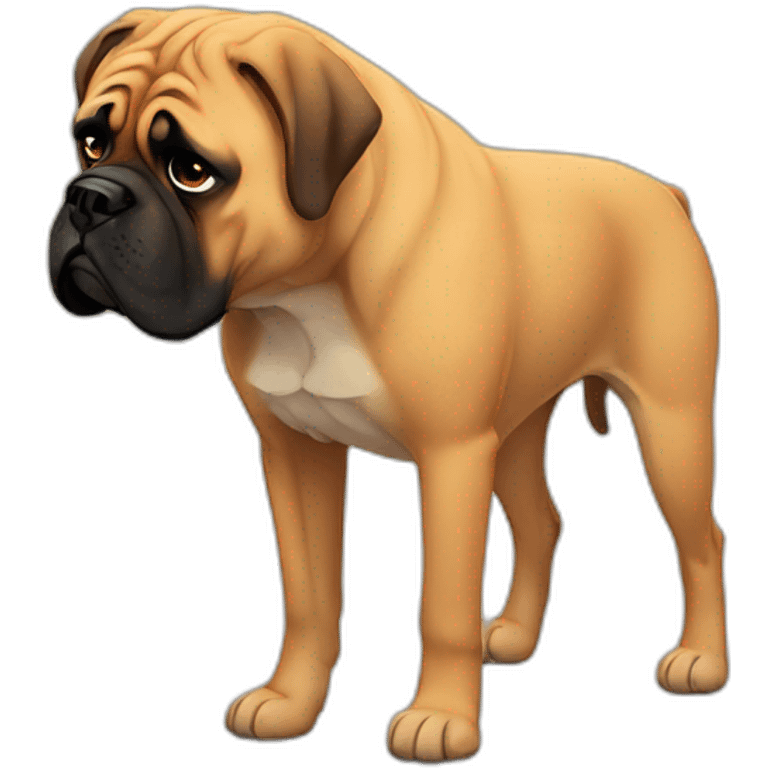 bullmastiff sad emoji