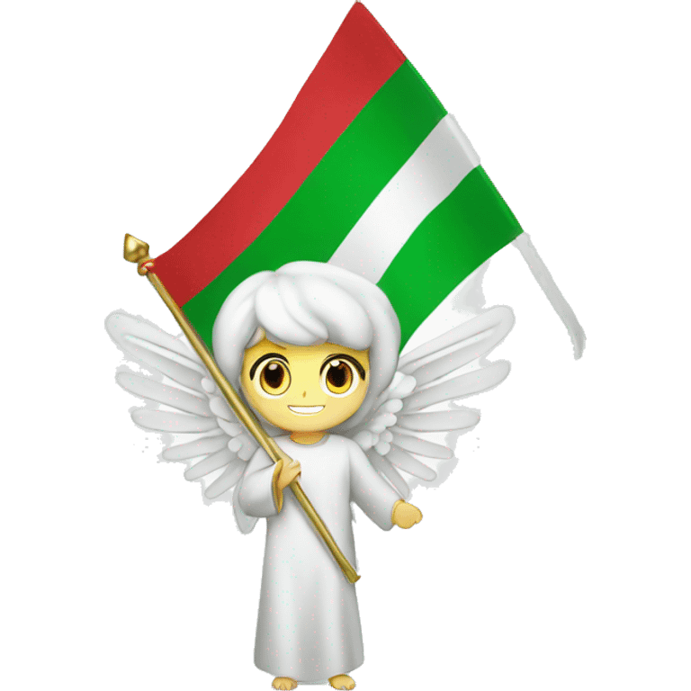 Iran flag with angel emoji