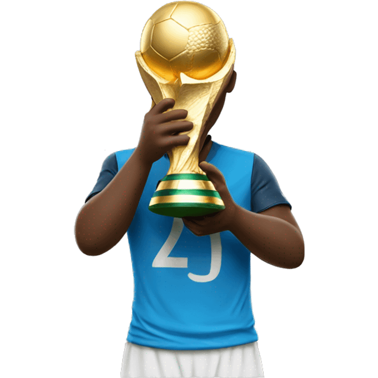 Shak holding a world cup trophy  emoji