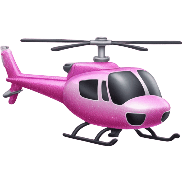 Pink ombre helicopter with glitter  emoji