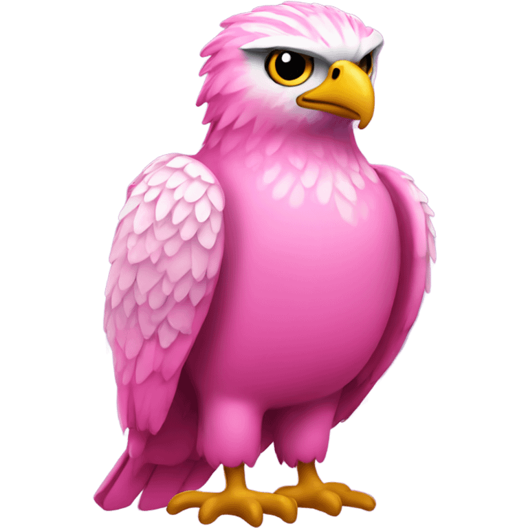 Pink full body hawk with glitter  emoji