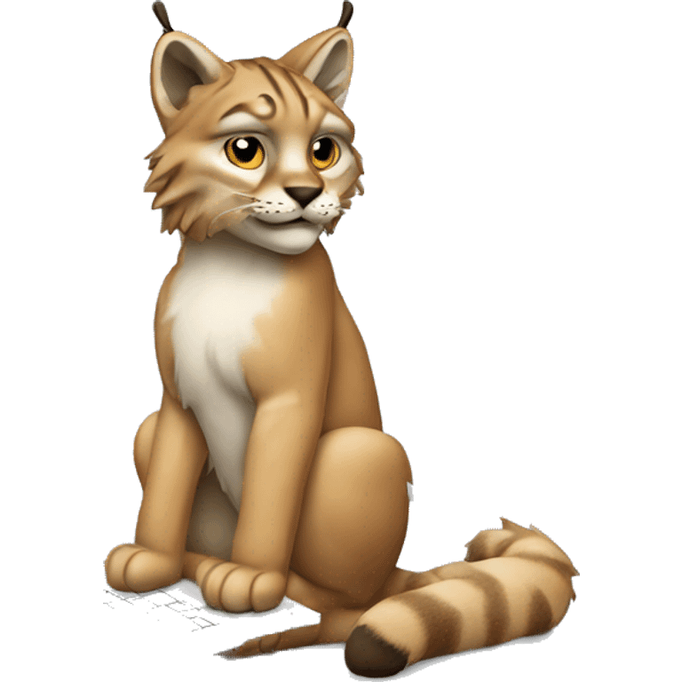 A lynx with a laptop emoji