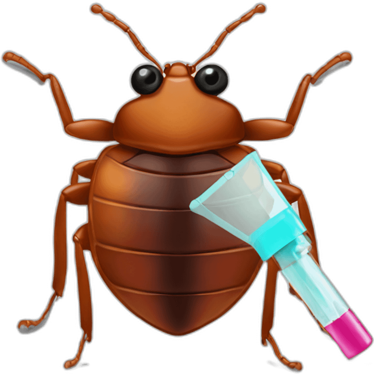 bed bug being sprayed with perfume emoji