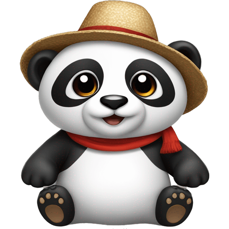 Panda with Turkish hat emoji